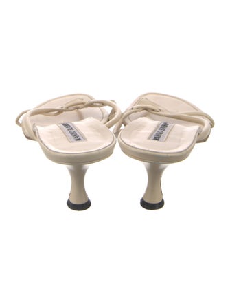 Manolo Blahnik Leather Slides