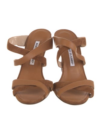 Manolo Blahnik Leather Slides