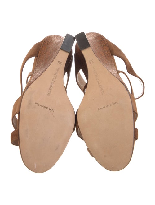 Manolo Blahnik Leather Slides