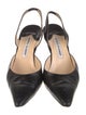 Manolo Blahnik Leather Slingback Pumps