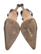 Manolo Blahnik Leather Slingback Pumps