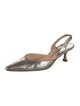Manolo Blahnik Snakeskin Slingback Pumps