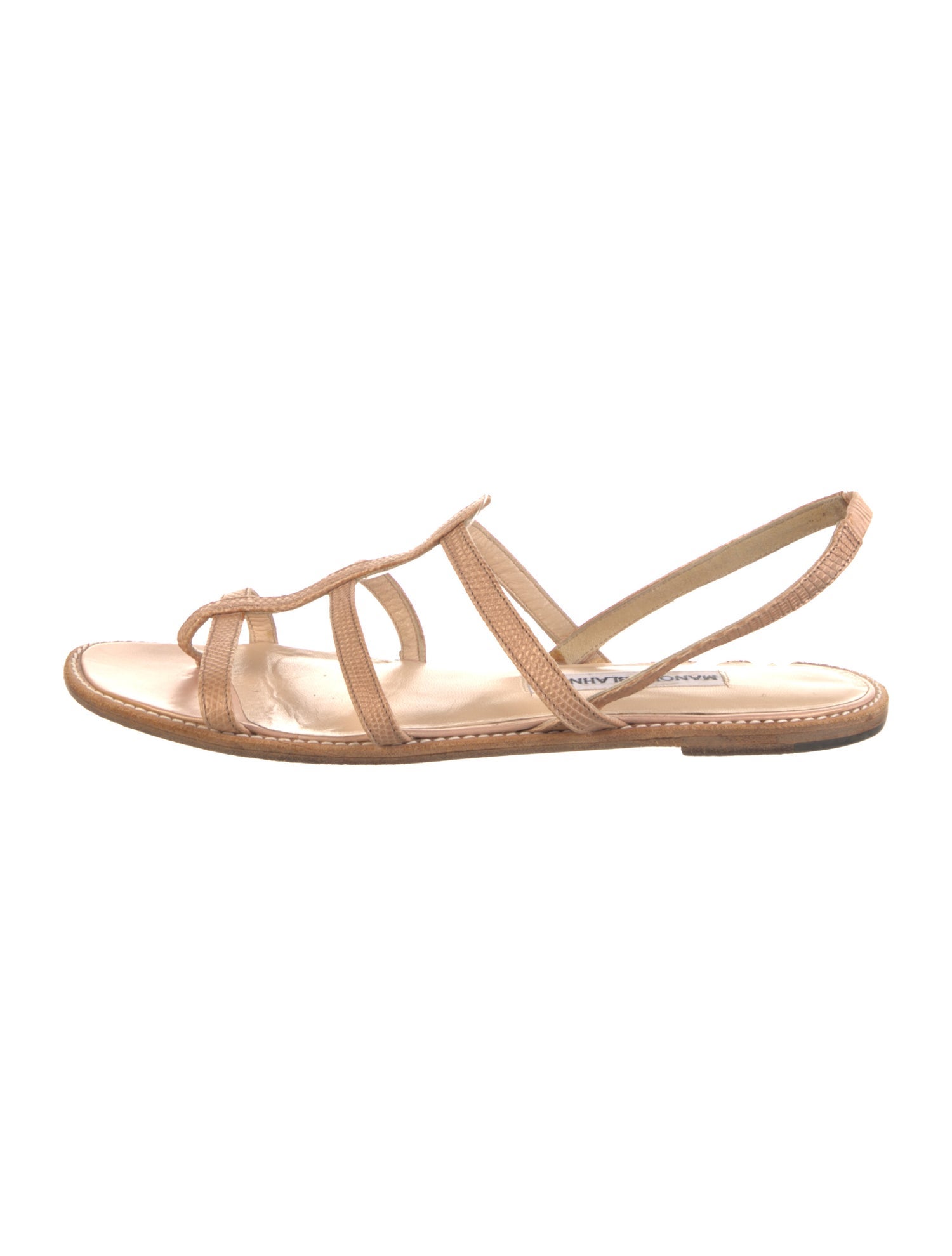 Manolo Blahnik Leather Slingback Sandals