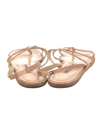 Manolo Blahnik Leather Slingback Sandals