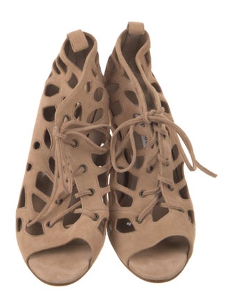 Manolo Blahnik Suede Animal Print Pumps