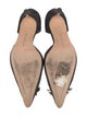 Manolo Blahnik Satin Crystal Embellishments D'Orsay Pumps