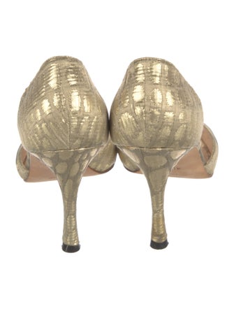 Manolo Blahnik Satin Crystal Embellishments Sandals