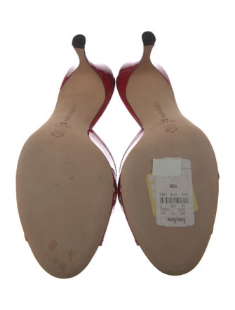 Manolo Blahnik Patent Leather Slides