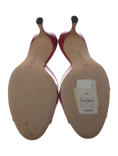Manolo Blahnik Patent Leather Slides