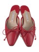 Manolo Blahnik Leather Bow Accents Mules