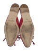Manolo Blahnik Leather Bow Accents Mules