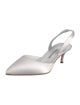 Manolo Blahnik Satin Slingback Pumps