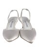 Manolo Blahnik Satin Slingback Pumps