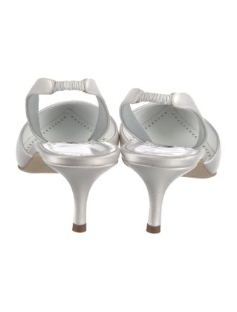 Manolo Blahnik Satin Slingback Pumps