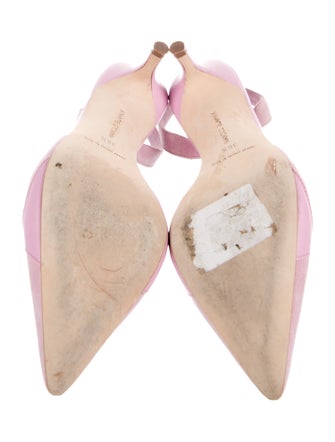 Manolo Blahnik Leather Slingback Pumps