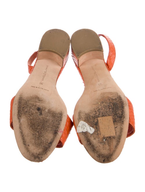 Manolo Blahnik Snakeskin Slingback Flats