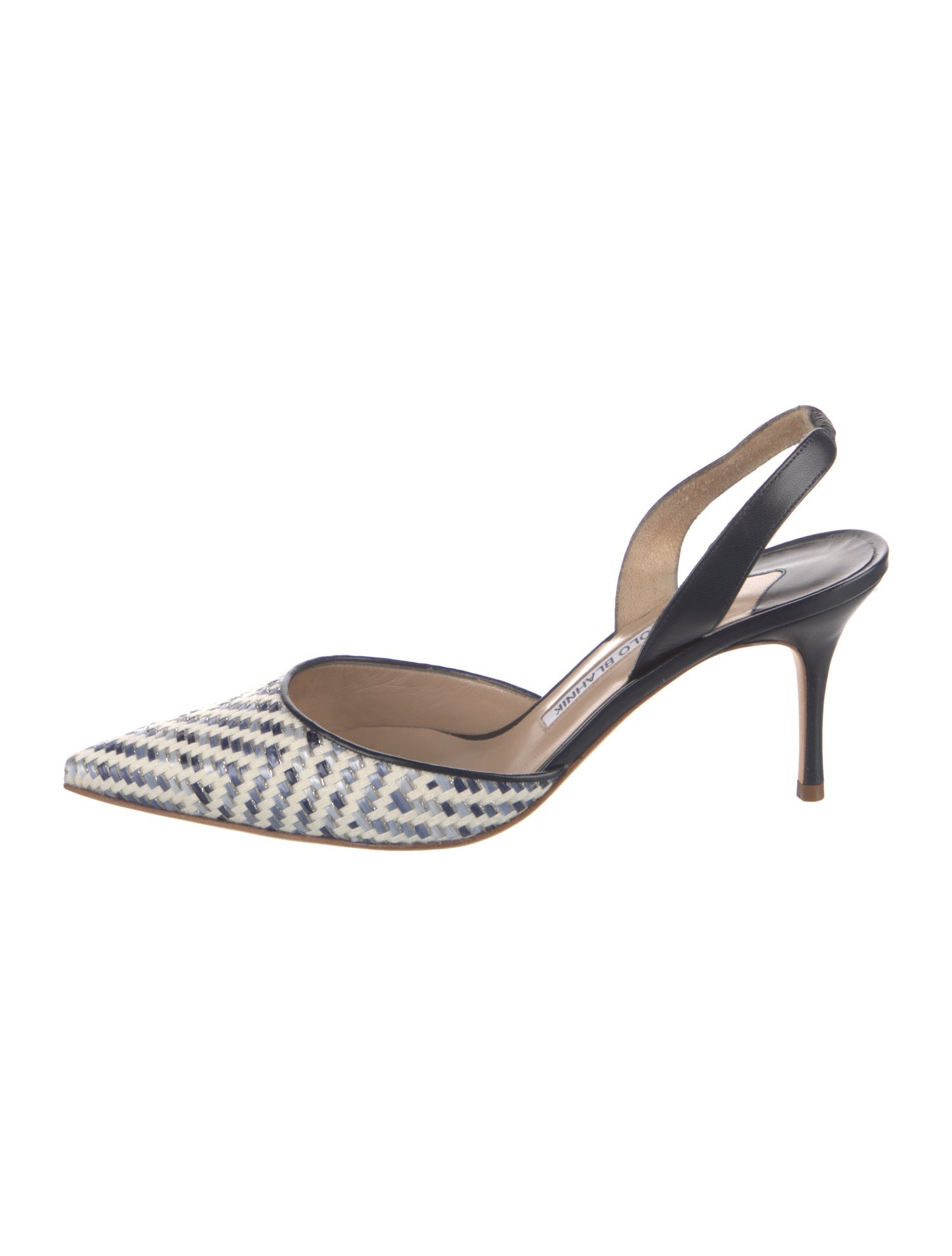 Manolo Blahnik Patterned Slingback Pumps