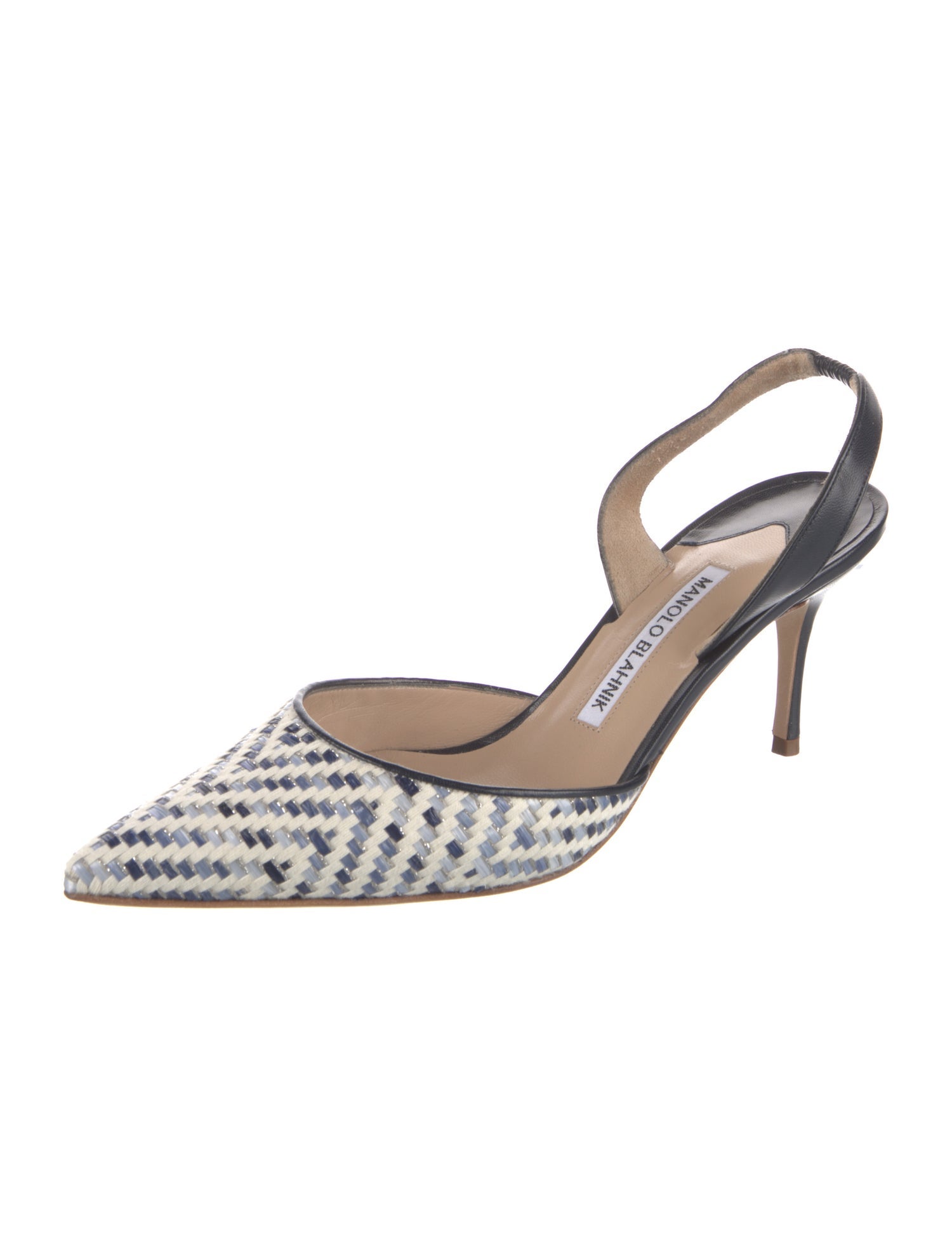 Manolo Blahnik Patterned Slingback Pumps