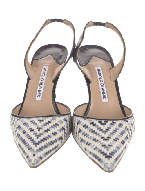 Manolo Blahnik Patterned Slingback Pumps