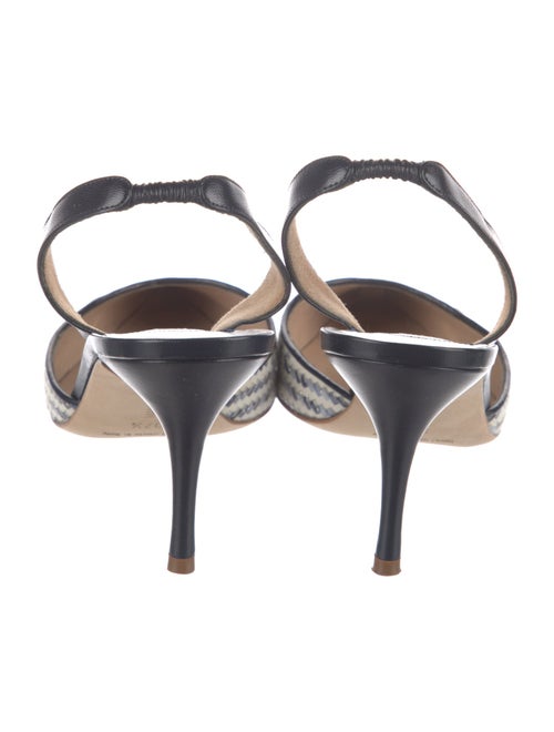 Manolo Blahnik Patterned Slingback Pumps