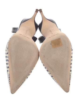 Manolo Blahnik Patterned Slingback Pumps