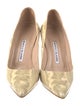 Manolo Blahnik Patent Leather Animal Print Pumps