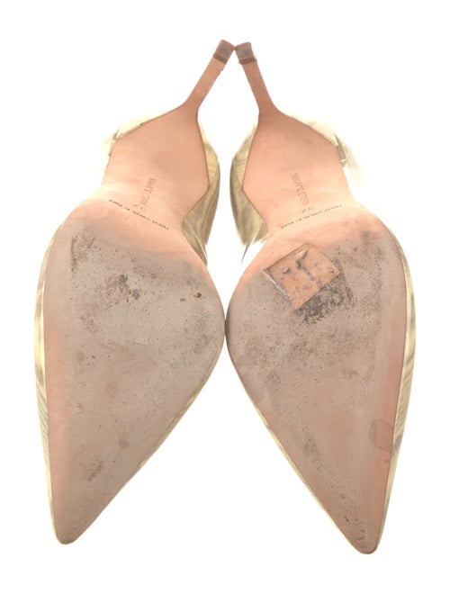 Manolo Blahnik Patent Leather Animal Print Pumps