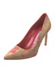 Manolo Blahnik Jacquard Printed Pumps