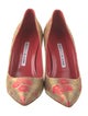 Manolo Blahnik Jacquard Printed Pumps