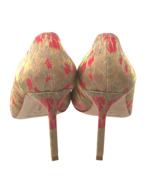 Manolo Blahnik Jacquard Printed Pumps