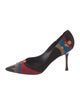Manolo Blahnik Suede Colorblock Pattern Pumps