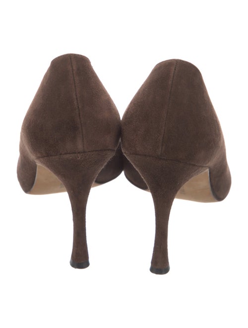 Manolo Blahnik Suede Printed Pumps