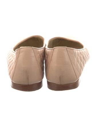 Manolo Blahnik Quilted Pattern Leather Flats