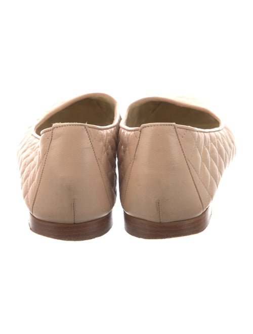 Manolo Blahnik Quilted Pattern Leather Flats