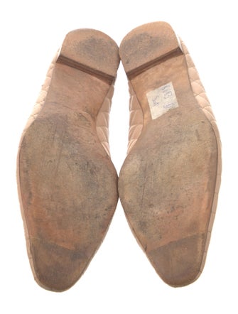 Manolo Blahnik Quilted Pattern Leather Flats