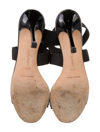 Manolo Blahnik Snakeskin Slingback Sandals