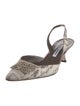 Manolo Blahnik Python Animal Print Slingback Pumps