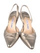 Manolo Blahnik Leather Slingback Pumps