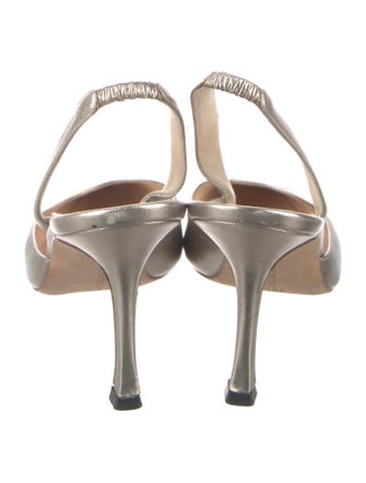 Manolo Blahnik Leather Slingback Pumps