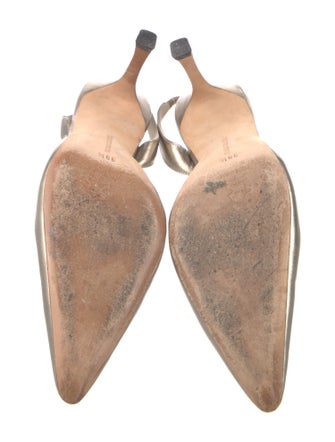 Manolo Blahnik Leather Slingback Pumps