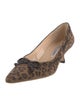 Manolo Blahnik Suede Animal Print Pumps