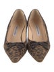 Manolo Blahnik Suede Animal Print Pumps