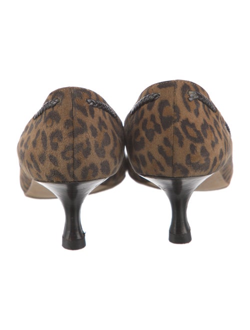 Manolo Blahnik Suede Animal Print Pumps