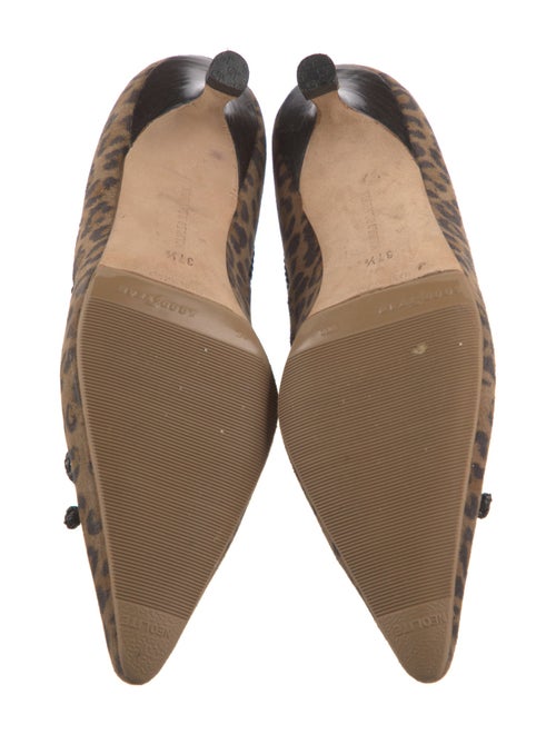 Manolo Blahnik Suede Animal Print Pumps