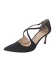 Manolo Blahnik Suede D'Orsay Pumps