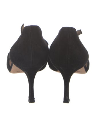 Manolo Blahnik Suede D'Orsay Pumps