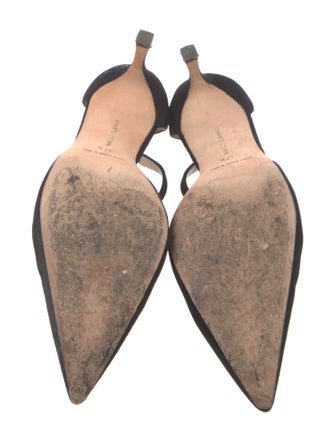 Manolo Blahnik Suede D'Orsay Pumps
