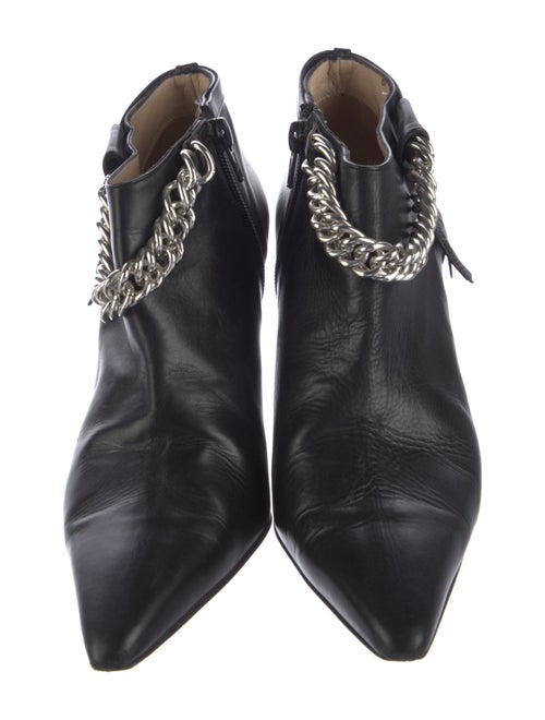 Manolo Blahnik Leather Chain-Link Accents Boots