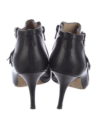 Manolo Blahnik Leather Chain-Link Accents Boots