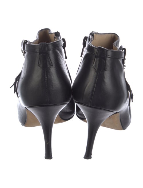 Manolo Blahnik Leather Chain-Link Accents Boots